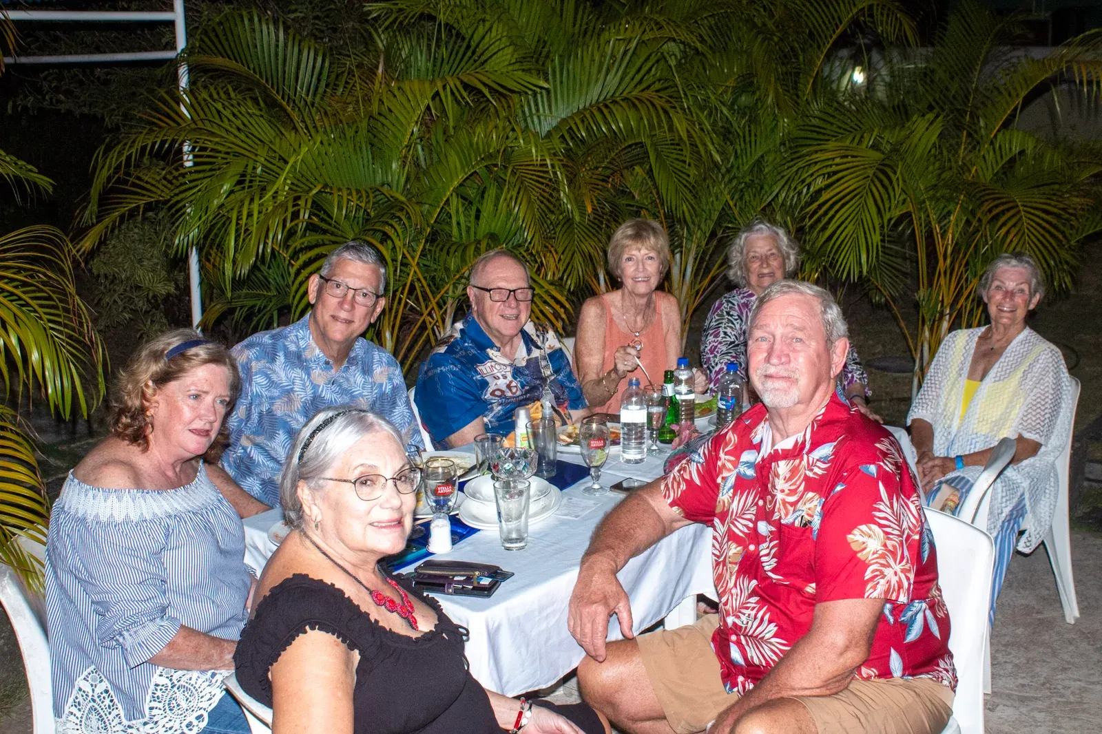 Cena bajo las palmeras